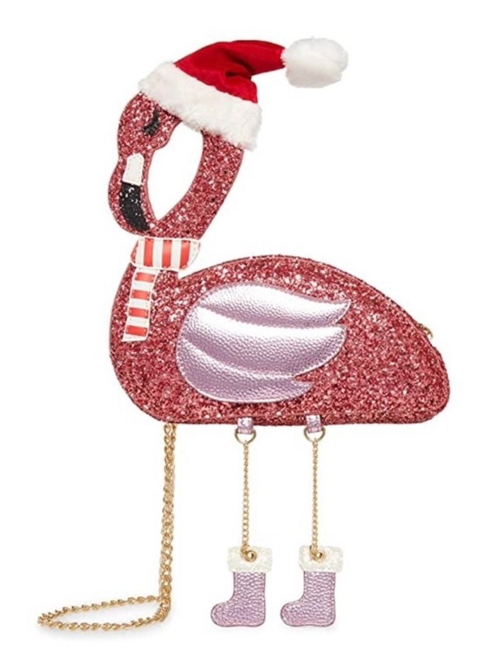 Betsey Johnson Santa flamingo purse NWT - Picture 3 of 7